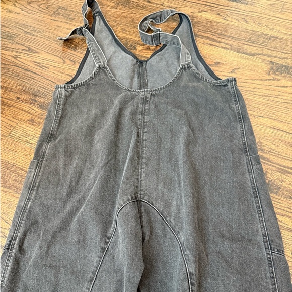 Free People High Roller Jumpsuit In Mineral Black Utility Suit Jumpsuit-kk23 - Picture 6 of 10